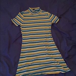 Green striped F21 dress